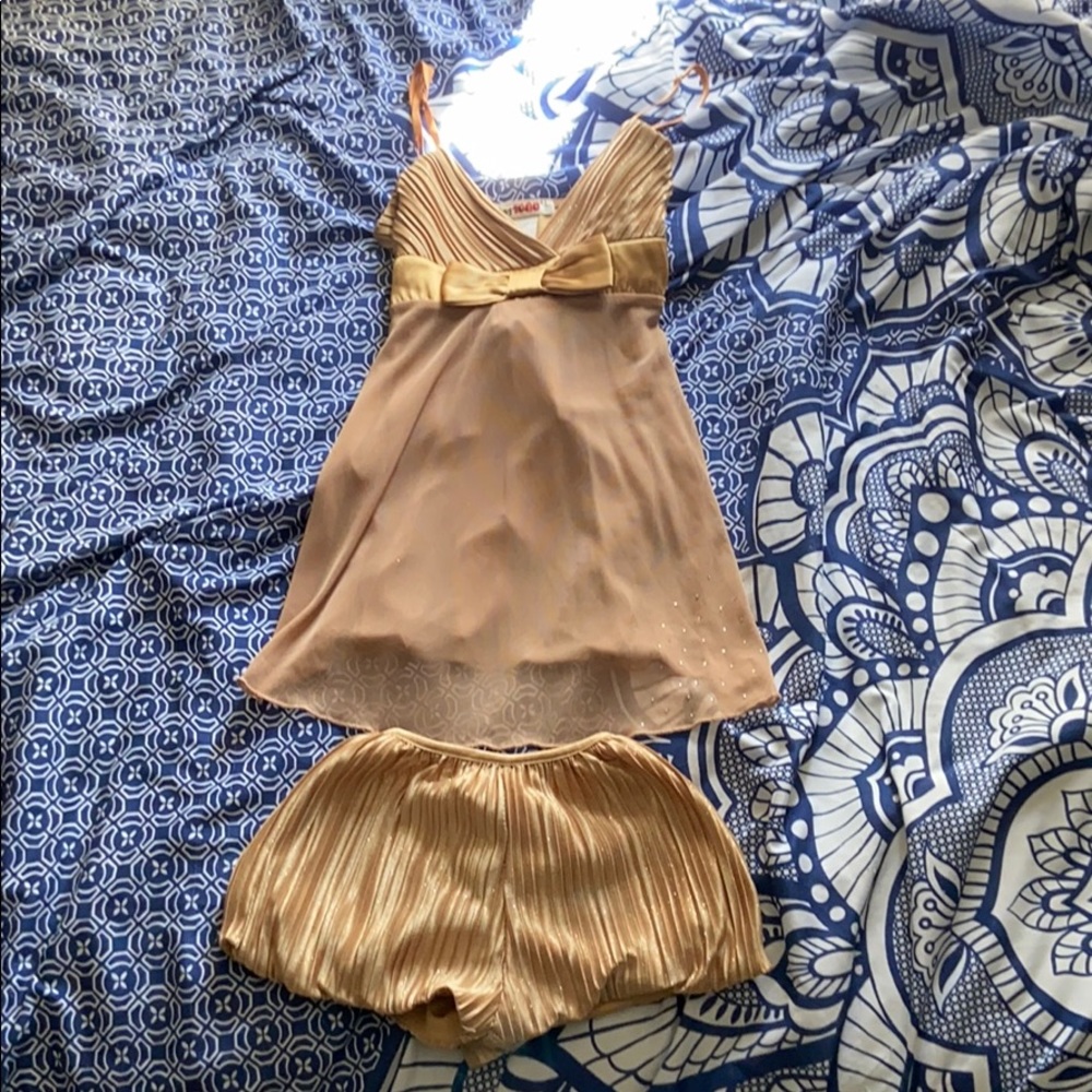 Gold Children’s Lyrical Dance Costume